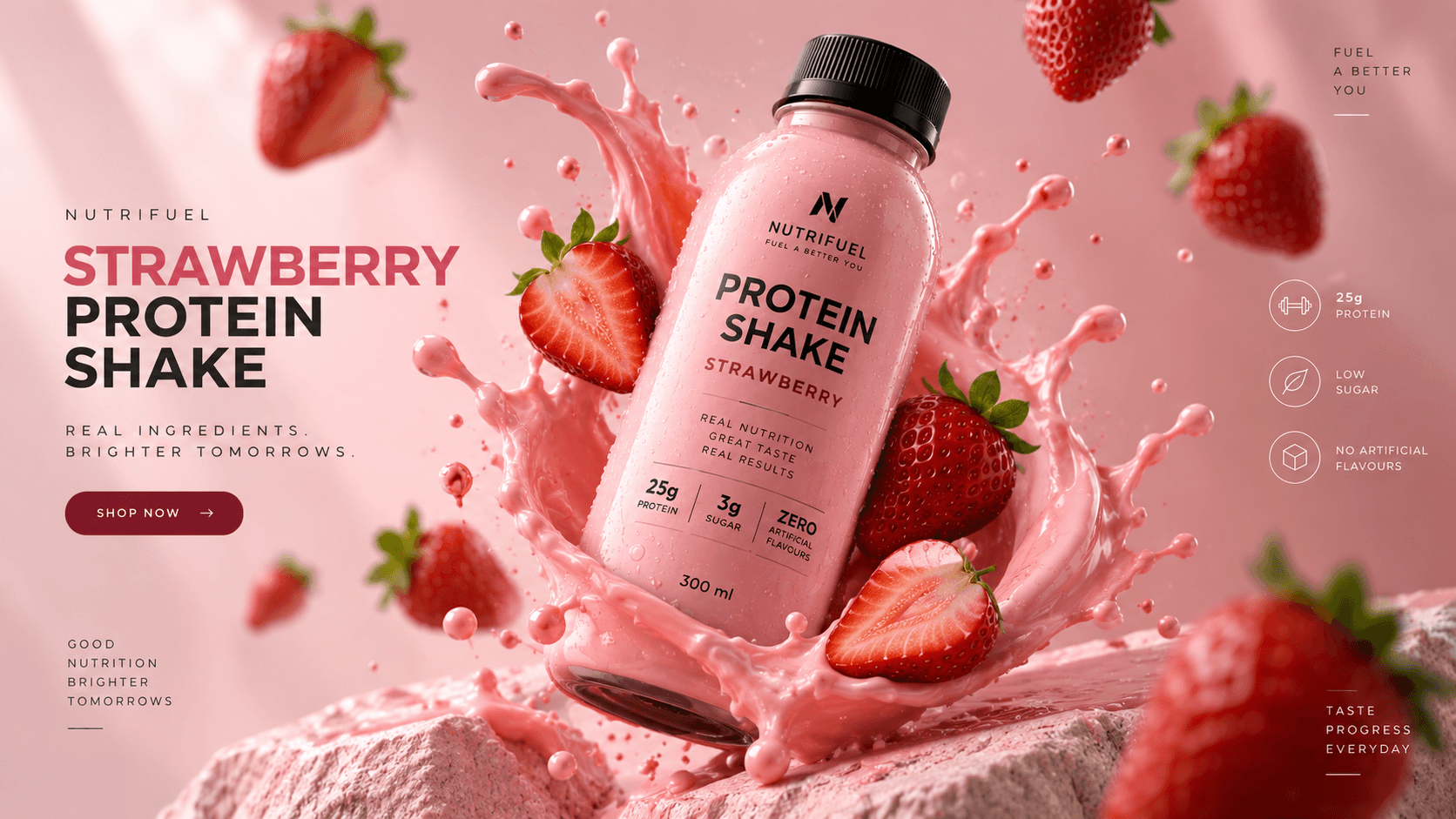Strawberry protein shake